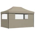 Miniatyrbild 5 av 9: Pop-Up hopfällbart partytält med 3 sidoväggar taupe