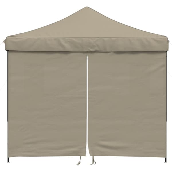 Pop-Up hopfällbart partytält med 4 sidoväggar taupe