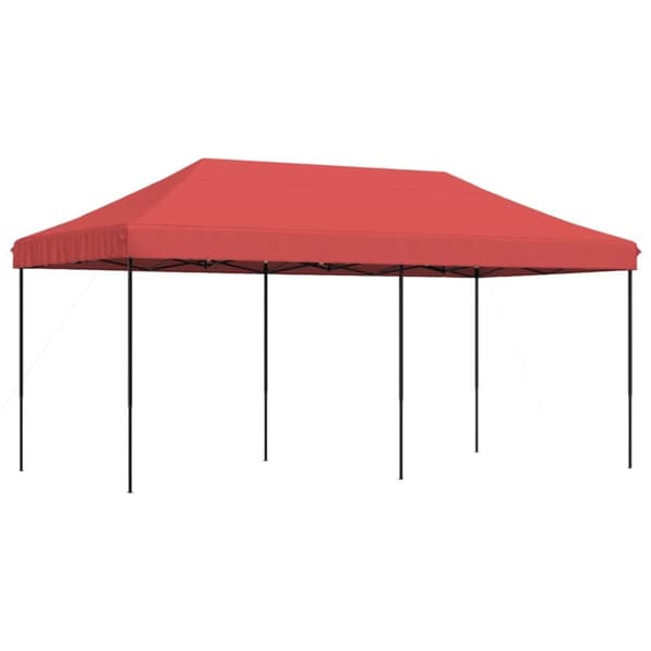 Taitettava pop-up juhlateltta viininpunainen 580x292x315 cm