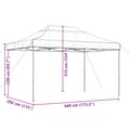 Miniatyrbillede 9 af 9: foldbart pop up-festtelt 440x292x315 cm cm brun