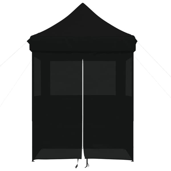 foldbart pop-up festtelt med 4 sidevægge sort