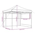 Miniatyrbillede 9 af 9: foldbart pop up-festtelt med 2 sidevægge bordeaux