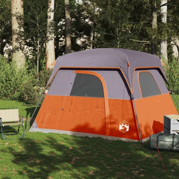 Campingtält 4 personer orange vattentätt