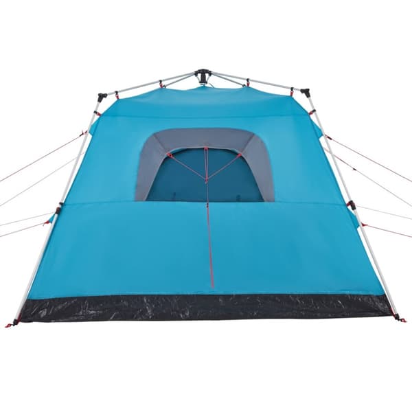 Campingtält 4 personer blå snabbrest