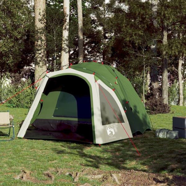 3-personers campingtelt kuppel quick-release grøn