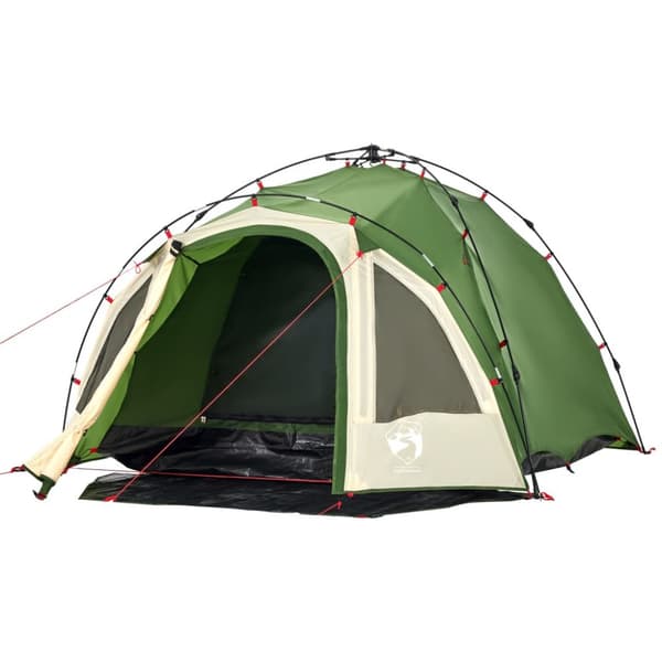3-personers campingtelt kuppel quick-release grøn