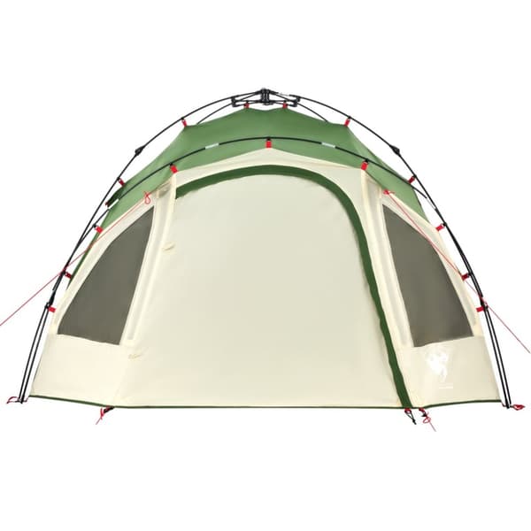 3-personers campingtelt kuppel quick-release grøn