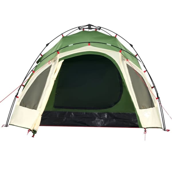 3-personers campingtelt kuppel quick-release grøn