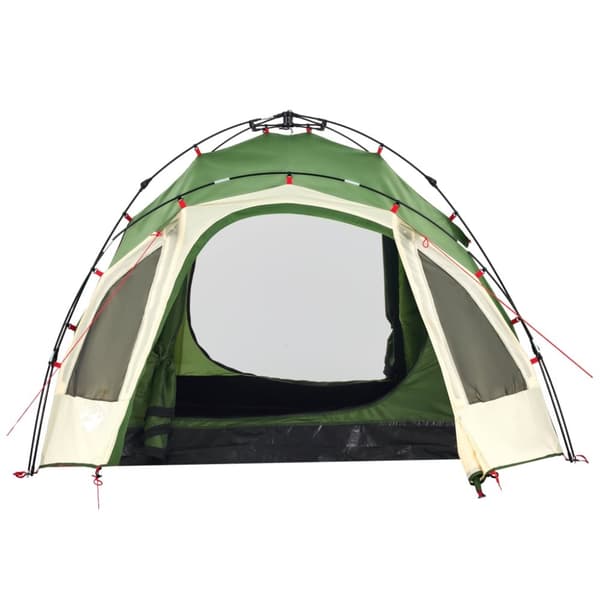 3-personers campingtelt kuppel quick-release grøn