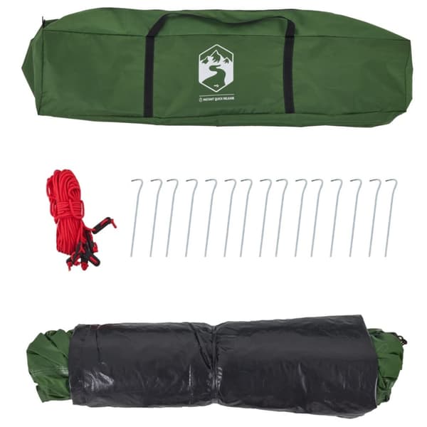 3-personers campingtelt kuppel quick-release grøn