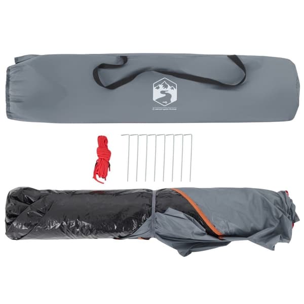 2-personers campingtelt kuppel quick-release grå og orange