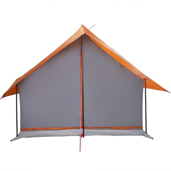 Campingtält 5 personer grå och orange vattentätt