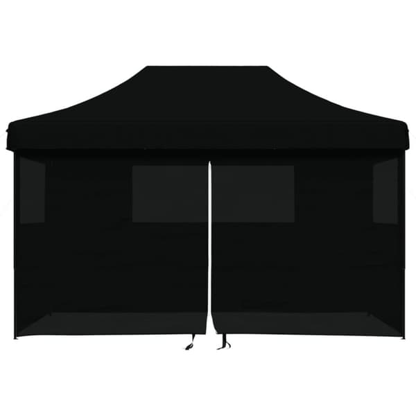foldbart pop-up festtelt med 4 sidevægge sort