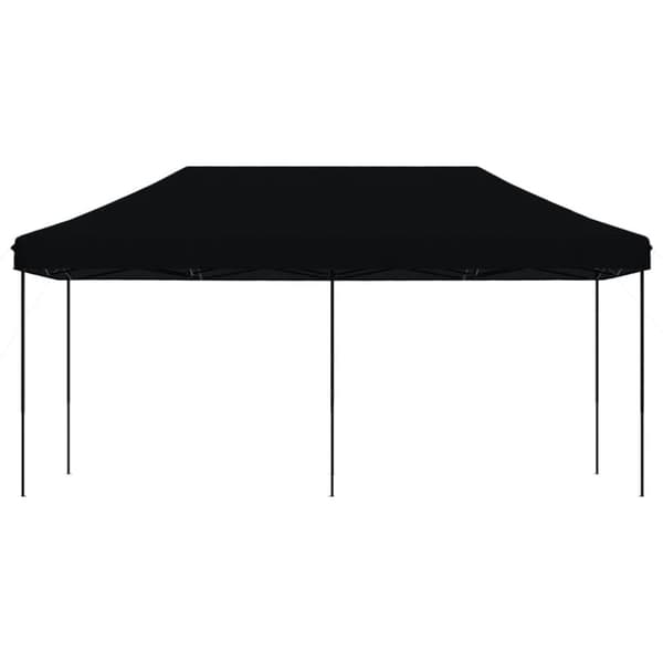 foldbart pop up-festtelt 580x292x315 cm sort