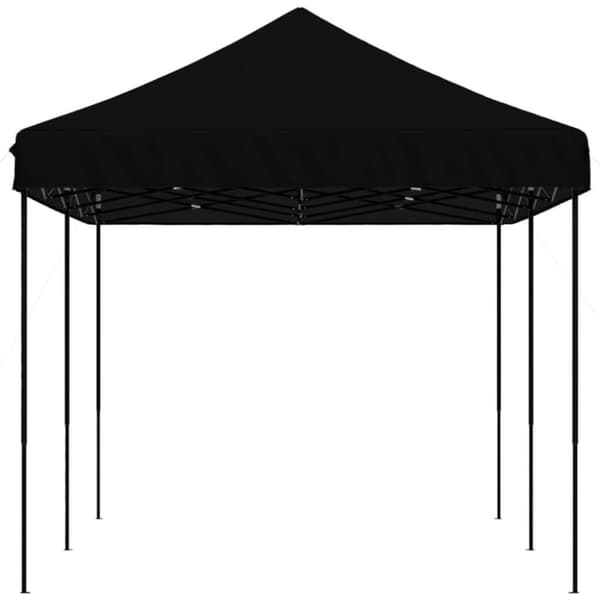 foldbart pop up-festtelt 580x292x315 cm sort