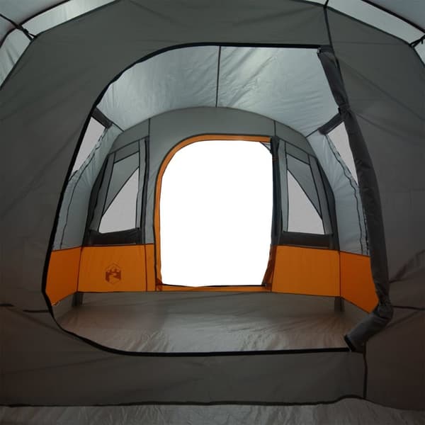 Campingtält tunnel 3 personer grå och orange vattentätt