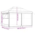 Miniatyrbild 10 av 10: Pop-Up hopfällbart partytält med 4 sidoväggar brun