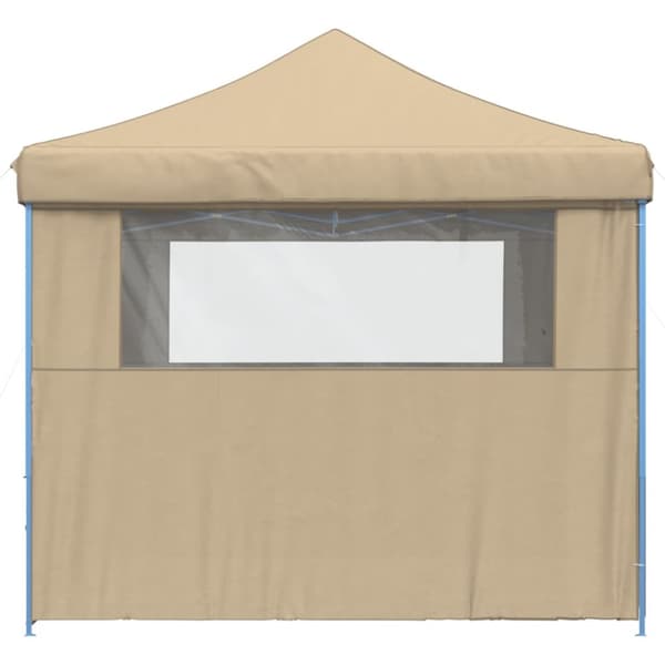 foldbart pop-up festtelt med 4 sidevægge beige
