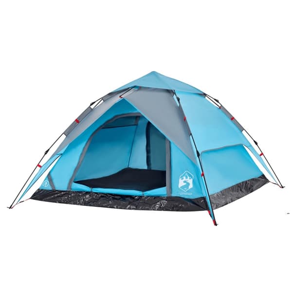 4-personers campingtelt quick-release blå