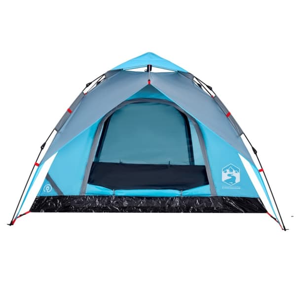 4-personers campingtelt quick-release blå