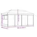 Miniatyrbillede 10 af 10: foldbart pop up-festtelt med 4 sidevægge gråbrun
