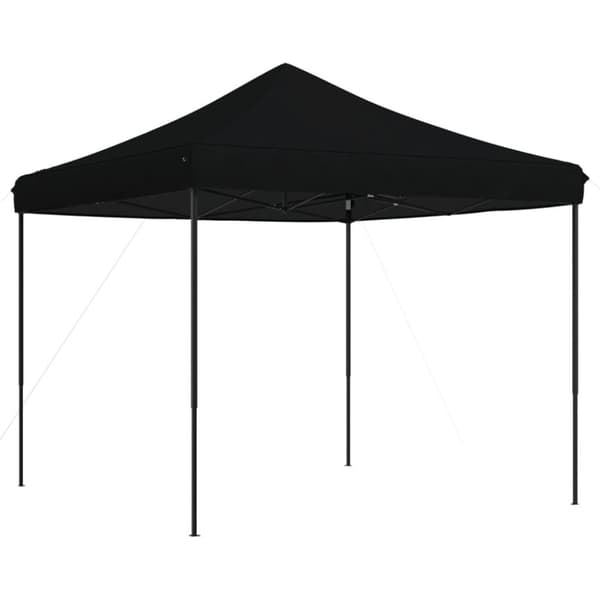 Taitettava pop-up juhlateltta musta 292x292x315 cm
