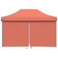 Miniatyrbillede 3 af 10: foldbart pop-up festtelt med 4 sidevægge terracotta
