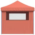 Miniatyrbillede 4 af 10: foldbart pop-up festtelt med 4 sidevægge terracotta