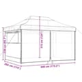 Miniatyrbillede 10 af 10: foldbart pop-up festtelt med 4 sidevægge terracotta