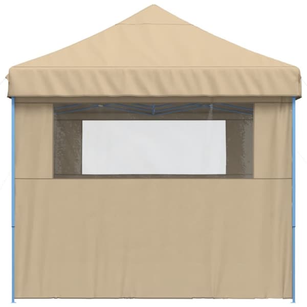 foldbart pop-up festtelt med 3 sidevægge beige