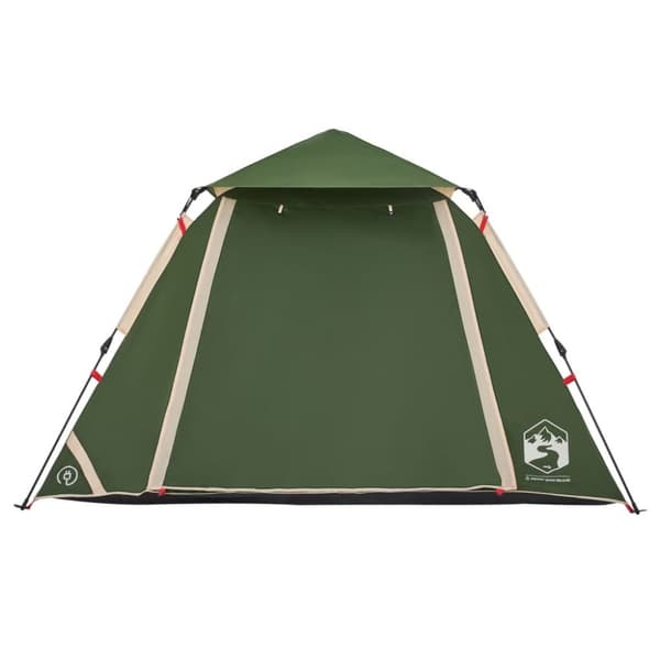 4-personers campingtelt quick-release grøn