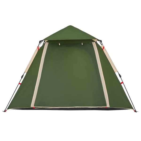 4-personers campingtelt quick-release grøn
