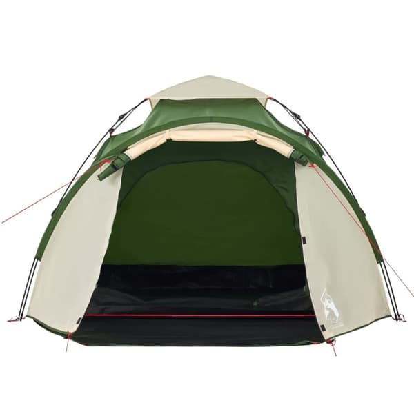 3-personers campingtelt kuppel quick-release grøn