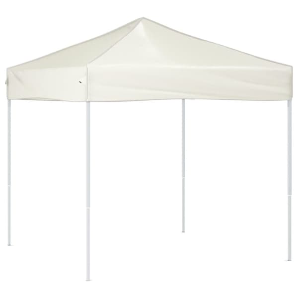 foldbart festtelt 2x2 m cremefarvet
