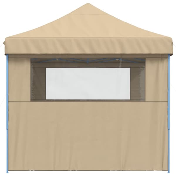 Pop-Up hopfällbart partytält med 3 sidoväggar beige