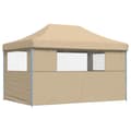 Miniatyrbild 5 av 9: Pop-Up hopfällbart partytält med 3 sidoväggar beige