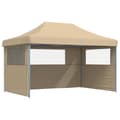 Miniatyrbild 2 av 9: Pop-Up hopfällbart partytält med 3 sidoväggar beige