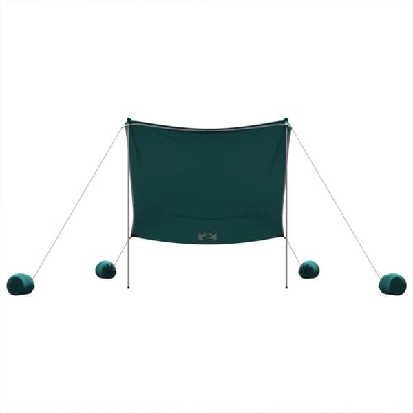 strandbaldakin med sandankre 214x236 cm grøn