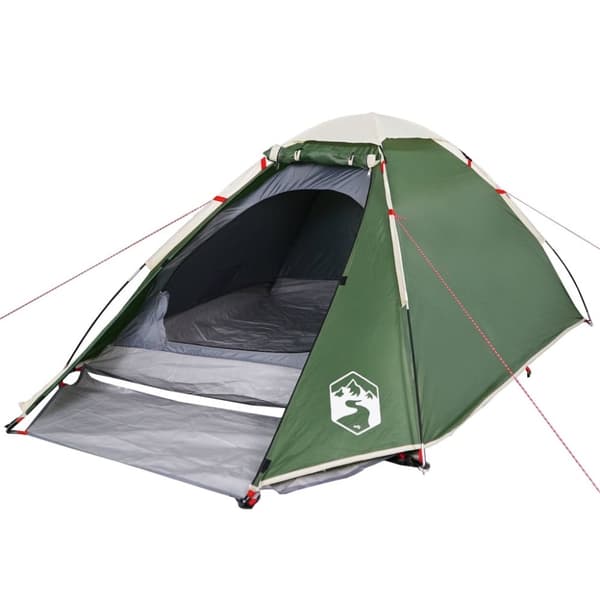 2-personers campingtelt vandtæt kuppel grøn
