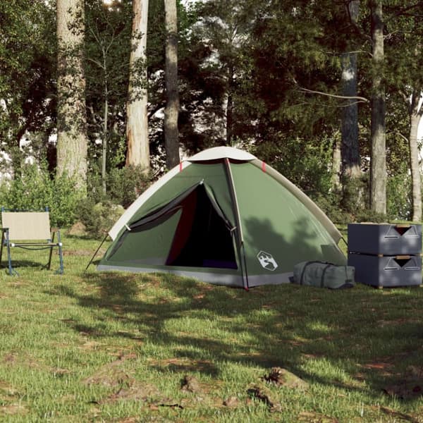 2-personers campingtelt vandtæt kuppel grøn