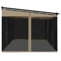 Miniatyrbild 5 av 9: Paviljong med nätväggar taupe 6x3 m stål