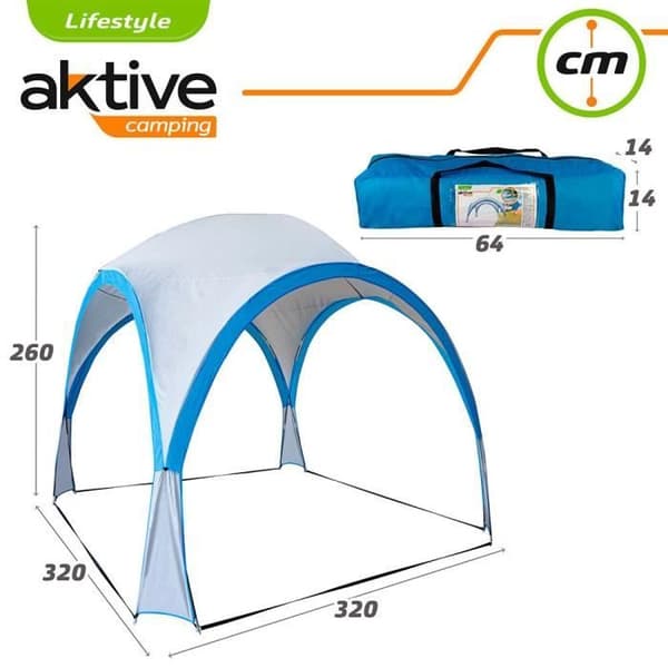 Tält - AKTIVE - 52895 - Vattentät - 4 personer - Dimensioner 320x320x260 cm