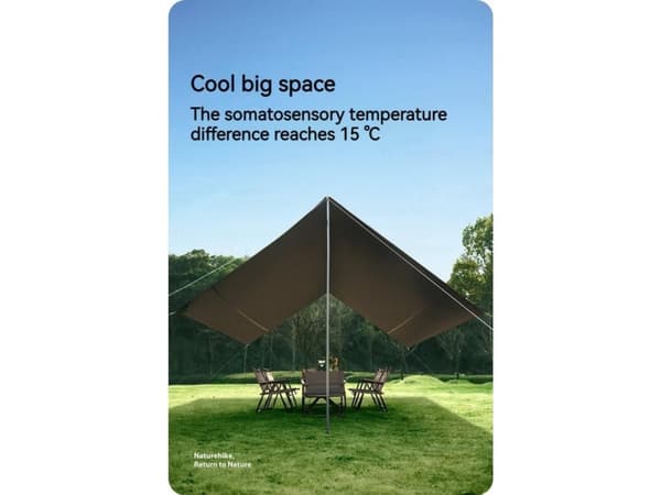 Naturehike Tarp himmel ti svart åttekant l c2350ws010-khaki NATUREHIKE presenning