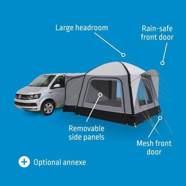 Fristående förtält - KAMPA - Cross Air TC - Polycotton-tyg, Air Frame, golv, mörkläggningsgardiner, myggnätspanel