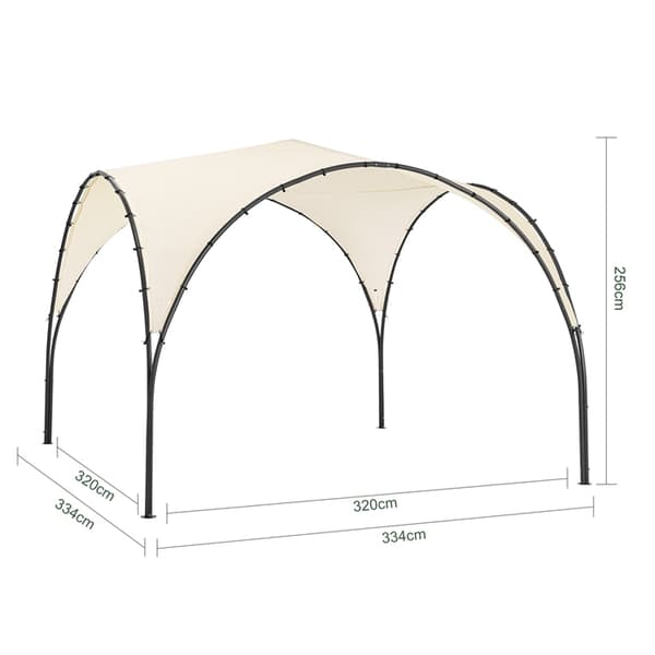Rootz Family Teltta - Leirintäpaviljonki - Ulkokatos - 70 % PVC-pinnoite - Kestävä - 334cm x 256cm x 334cm - Kevyt metallirunko
