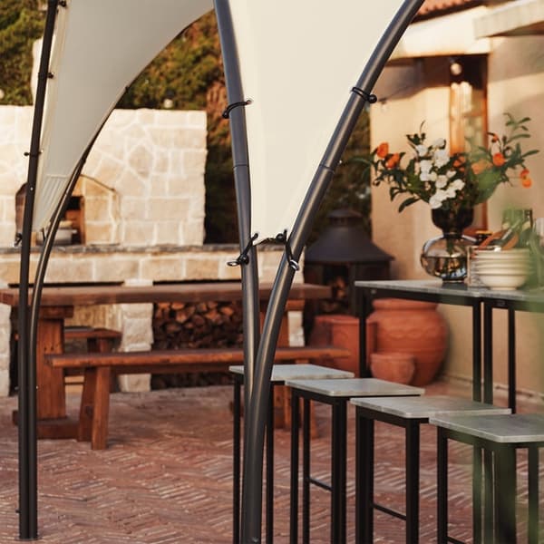 Rootz Family Teltta - Leirintäpaviljonki - Ulkokatos - 70 % PVC-pinnoite - Kestävä - 334cm x 256cm x 334cm - Kevyt metallirunko