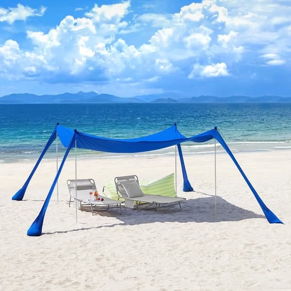 Rootz Sun Shade Segelkapell - Strandtält - Campingkapell - Ger UV-skydd - 400cm x 400cm x 200cm