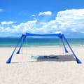 Miniatyrbild 2 av 9: Rootz Sun Shade Segelkapell - Strandtält - Campingkapell - Ger UV-skydd - 400cm x 400cm x 200cm
