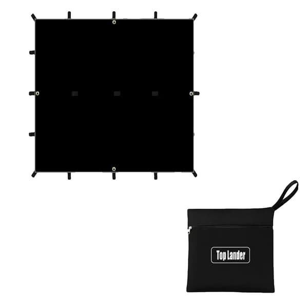 Camping Tält Tarp, Snabb Automatisk Inställning, Hållbart Bomullstyg,Svart