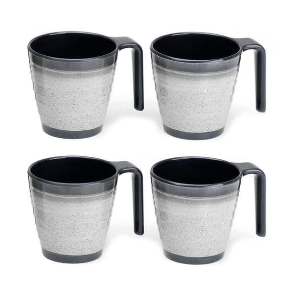 Flamefield Krus i melamin Granite 4-pak